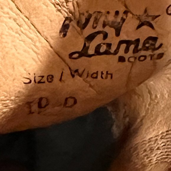 Tony Lama 10D square toe cabra foot western boot - Picture 6 of 10